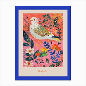 Spring Birds Poster Seagull 1 Canvas Print