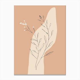 Seoul Botanical Garden Boho Line Art Canvas Print