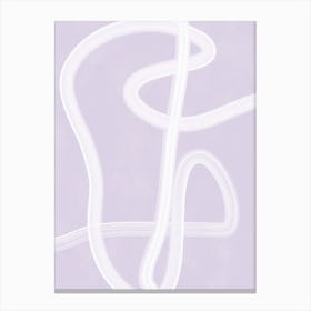 Pastel Lilac One Line No.1 Canvas Print