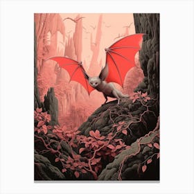 European Free Tailed Bat Illustration 3 Canvas Print