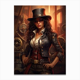 Steampunk Cowgirl 2 Canvas Print