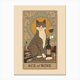 Ace Of Wine Canvas Print