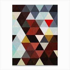 Colorful triangles in harmony 4 Canvas Print