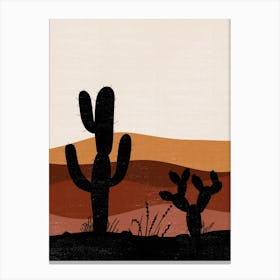 Cactus In The Desert 50 Canvas Print