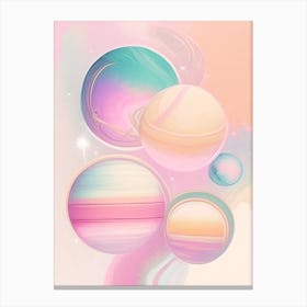 Planets Gouache Space Canvas Print