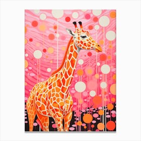 Giraffe Dot Portrait 1 Canvas Print