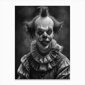 Jester of the Macabre Creepy Freaky Clown Canvas Print