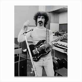 Frank Zappa In Recording Studio Canvas Print