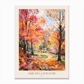 Autumn City Park Painting Parc De La Tete D Or Lyon France 2 Poster Canvas Print