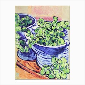 Watercress Fauvist vegetable Canvas Print