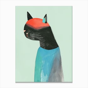 Cat With Hat Canvas Print