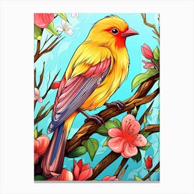 Bird On The Branch Canvas Print