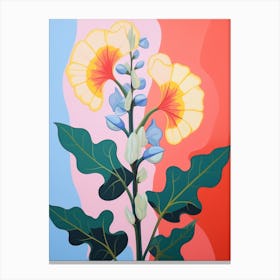 Snapdragon Flower 3 Hilma Af Klint Inspired Pastel Flower Painting Canvas Print