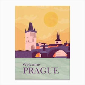Welcome Prague Canvas Print