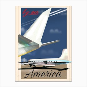 America By Air Canvas Print