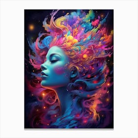 Women Psychedelic Art Canvas Print