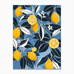 Lemons On A Branch 2 Canvas Print