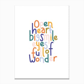 Open Hearted Canvas Print