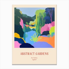 Colourful Gardens Kew Gardens United Kingdom 1 Red Poster Canvas Print