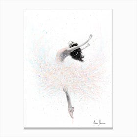 Snow Lake Ballerina Canvas Print