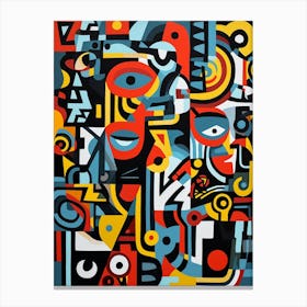 Afrocentric Pattern Illustration 2 Canvas Print