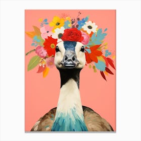 Bird With A Flower Crown Canada Goose 3 Canvas Print
