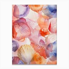 Watercolor Sea Shells 5 Canvas Print