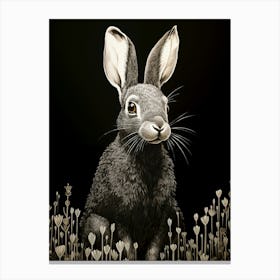 Rabbit In The Grass Canvas Print