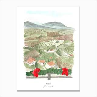 Picinisco Italy Travel Canvas Print