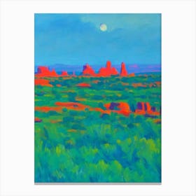 Arches National Park United States Of America Blue Oil Painting 1  Canvas Print