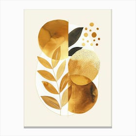 Gold Leaves Canvas Print 6 Canvas Print