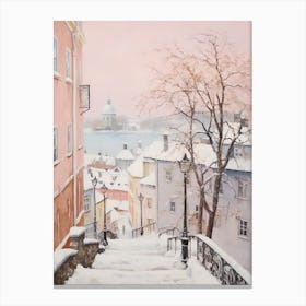 Dreamy Winter Painting Helsinki Finland 3 Canvas Print