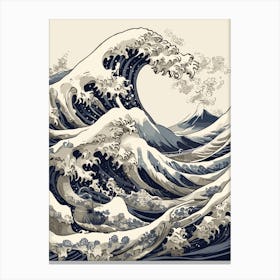 Vintage The Wave Of Kanagawa Canvas Print