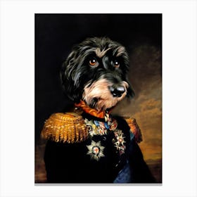 Serious Jules The Dachshund Pet Portraits Canvas Print