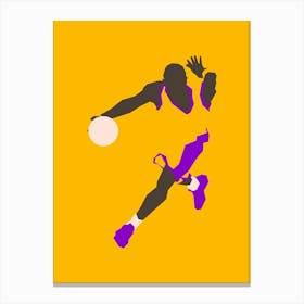 Basketball Player Dribbling 1 Canvas Print