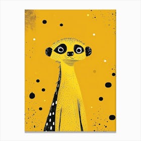 Yellow Meerkat 2 Canvas Print