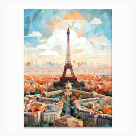 Paris, France, Geometric Illustration 3 Canvas Print