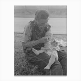 Untitled Photo, Possibly Related To Migrant Mother Feeding Her Baby While The Family Was Stopped By The Roadsid Canvas Print