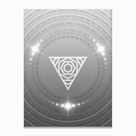 Geometric Glyph in White and Silver with Sparkle Array n.0280 Canvas Print