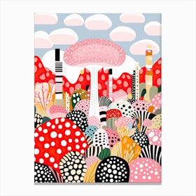 Zurich, Illustration In The Style Of Pop Art 1 Canvas Print