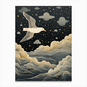 Seagull 1 Gold Detail Painting Canvas Print