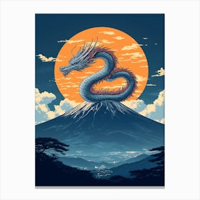 Dragon On Mt Fuji Toile