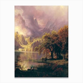 Lake Nature Landscape Classical Painting Leinwandbild