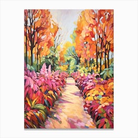 Autumn Gardens Painting Longwood Gardens Usa 1 Canvas Print