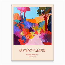 Colourful Gardens Huntington Desert Garden Usa 1 Red Poster Canvas Print
