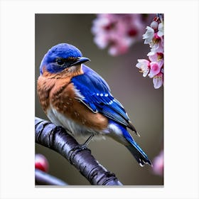 Eastern Bluebird-Reimagined 9 Canvas Print