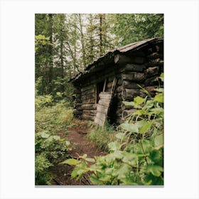 Forest Log Cabin Canvas Print