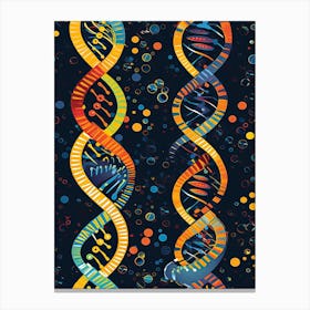 Dna Art Abstract Painting 7 Canvas Print
