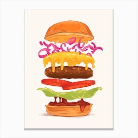 Anatomy Of A Burger Canvas Print