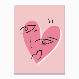 Picasso Heart Canvas Print